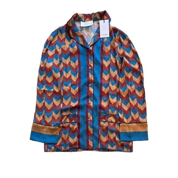 Febe Milano for Priyanka Chopra Shirt in Red Orange Blue